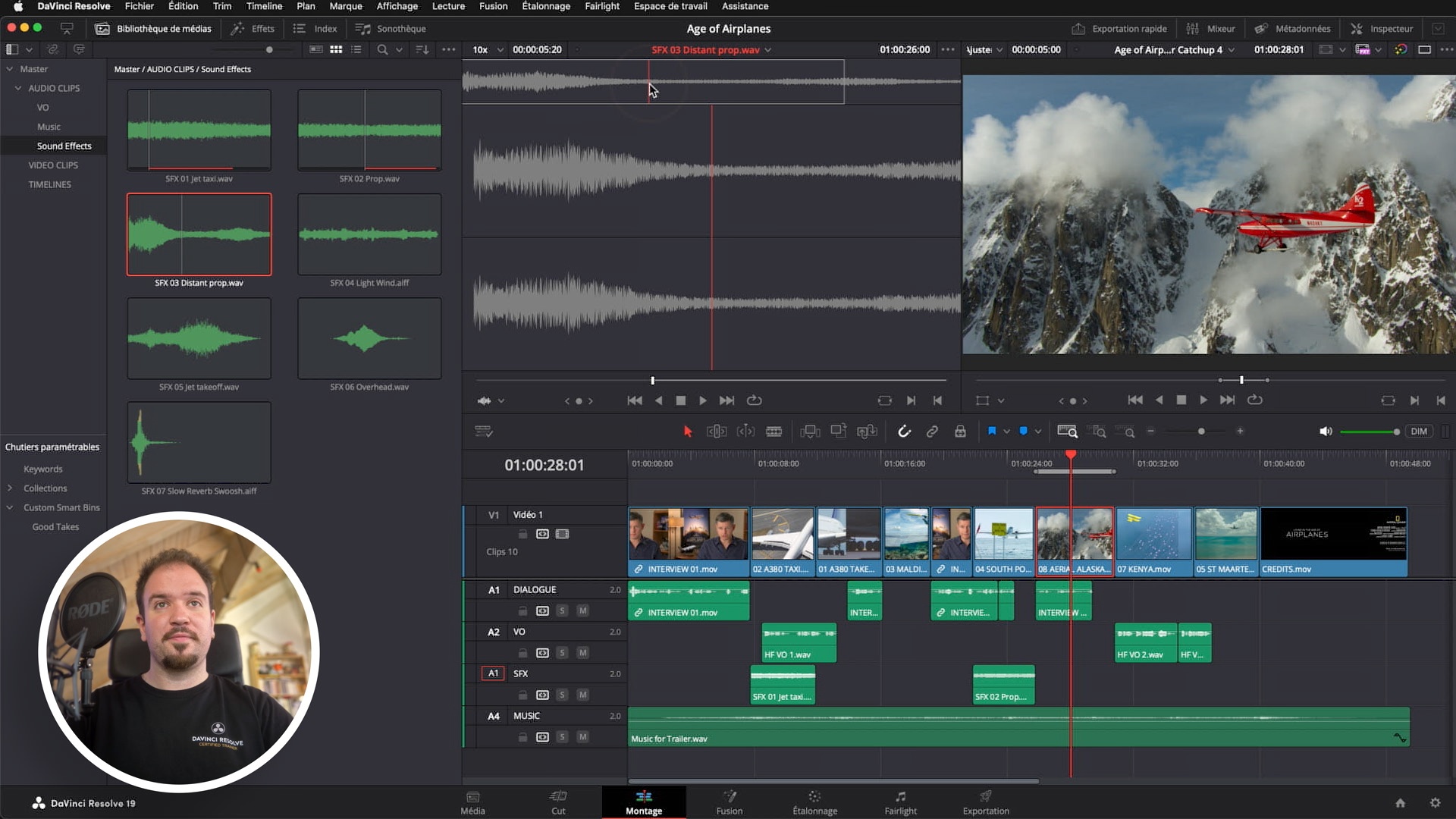 Capture du cours : Audio, effets et titres