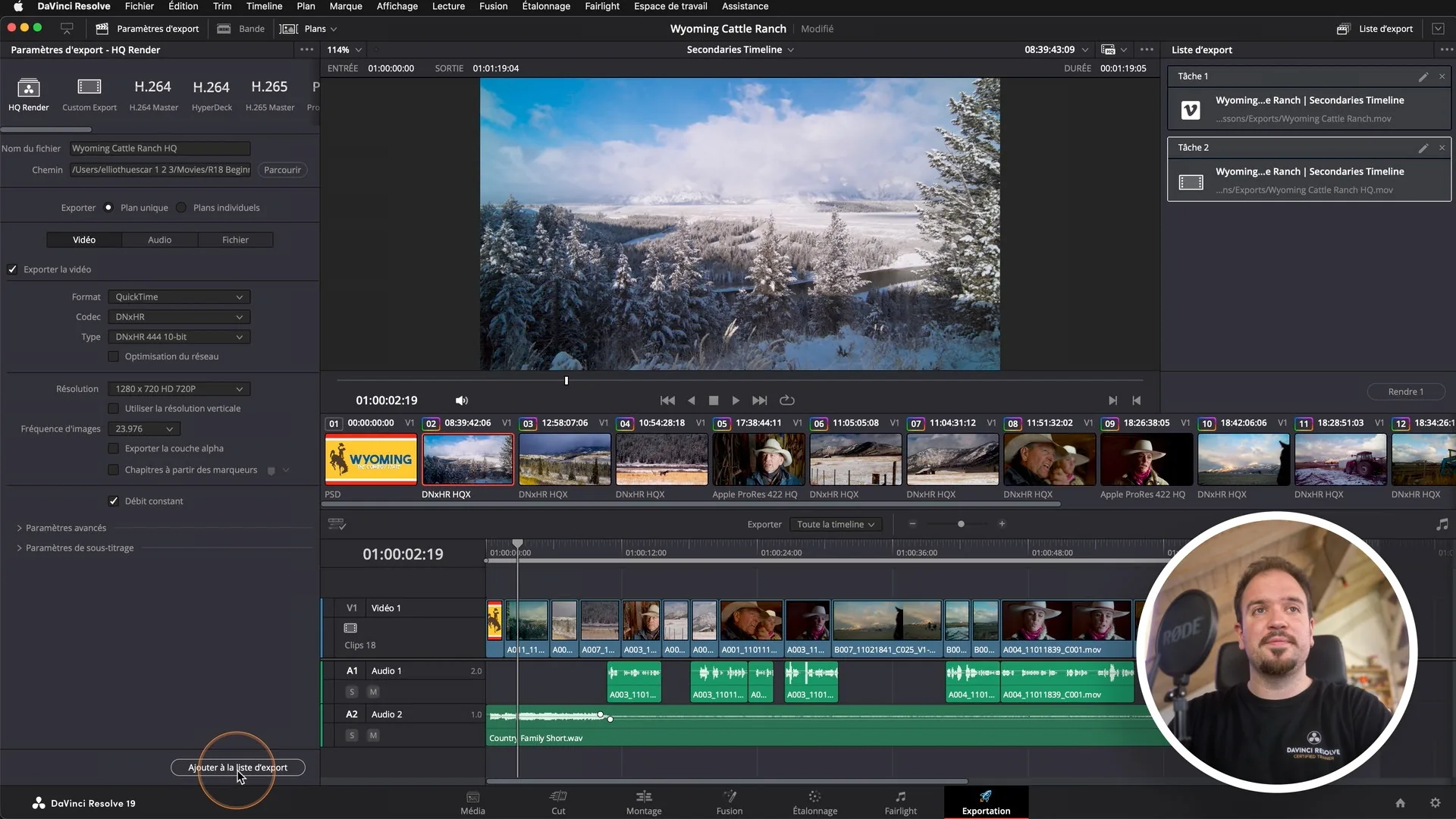 Capture du cours : Exportation et Gestion des Médias