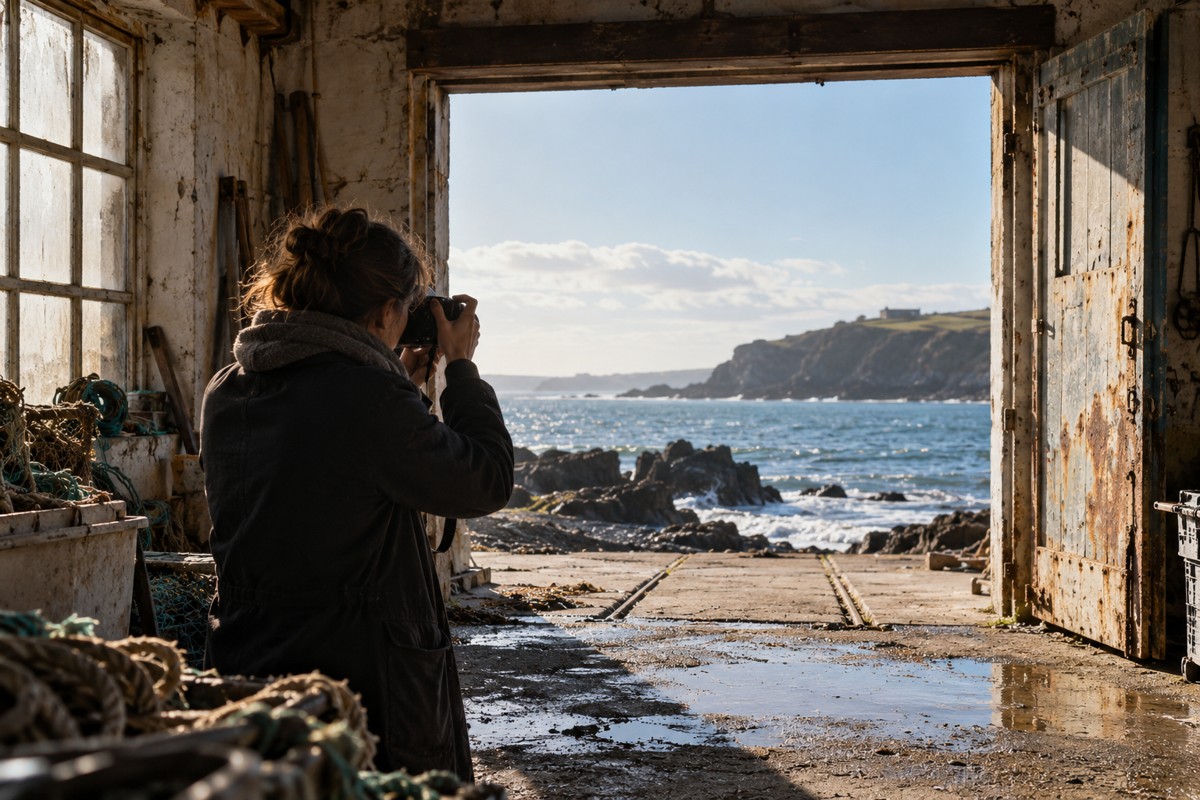 Recherche d’un cadre en photographiant depuis l’intérieur d’un décor.