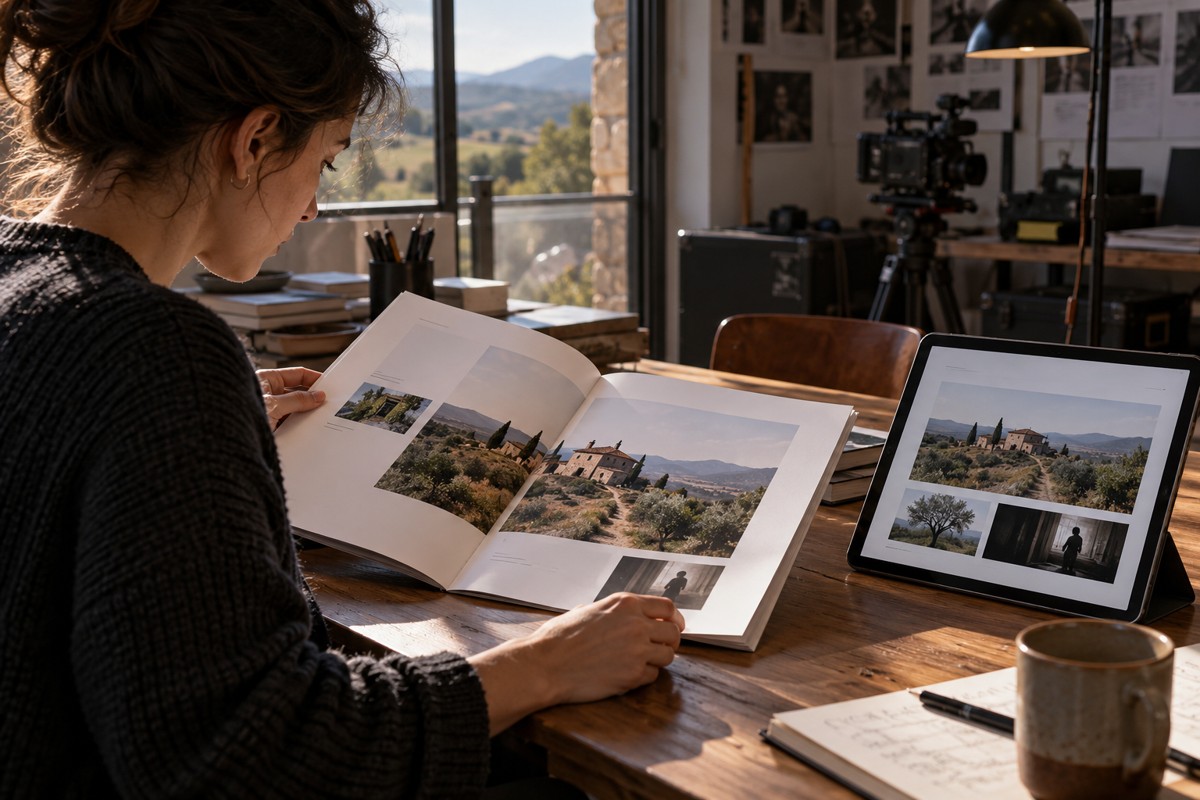 Relecture d’une série d’images imprimées.