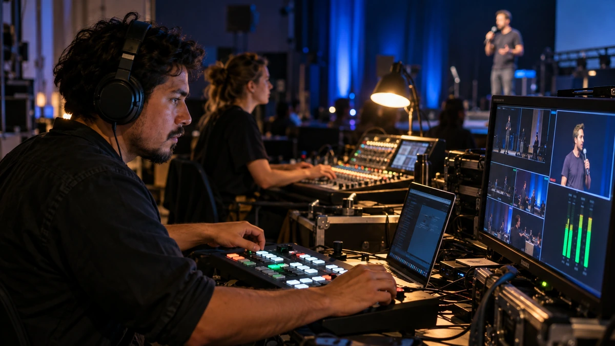 La réception du mixage est contrôlée au casque et sur les indicateurs.
