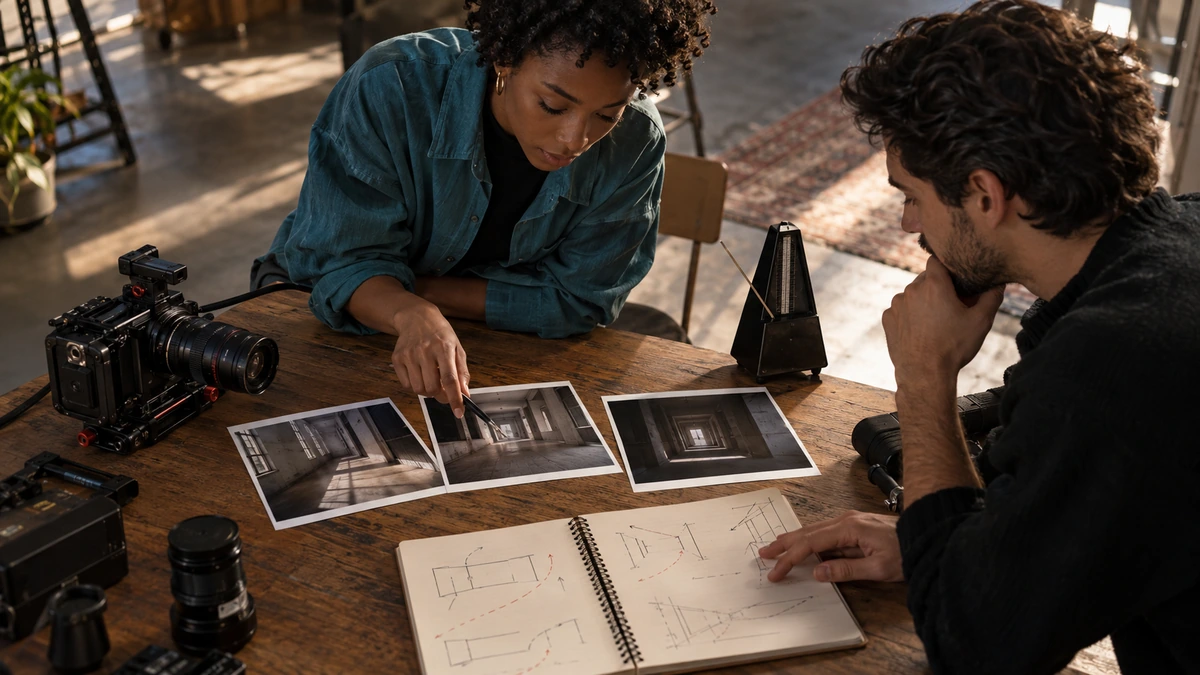 Deux cinéastes comparent les images et les intentions de leur mouvement.