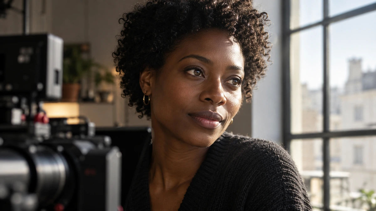 Un portrait laisse apparaître le reflet d’une fenêtre dans les yeux.