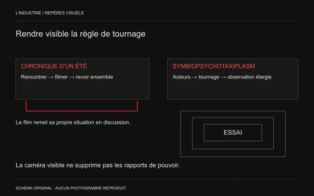 Une boucle de discussion pour Chronique d’un été et trois cadres emboîtés pour Symbiopsychotaxiplasm.