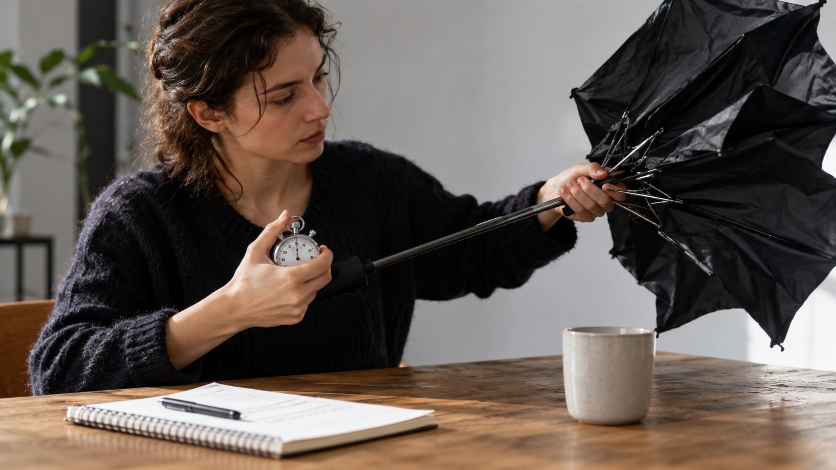 Contrôle de la lumière avec un outil de mesure près d’une source diffuse.